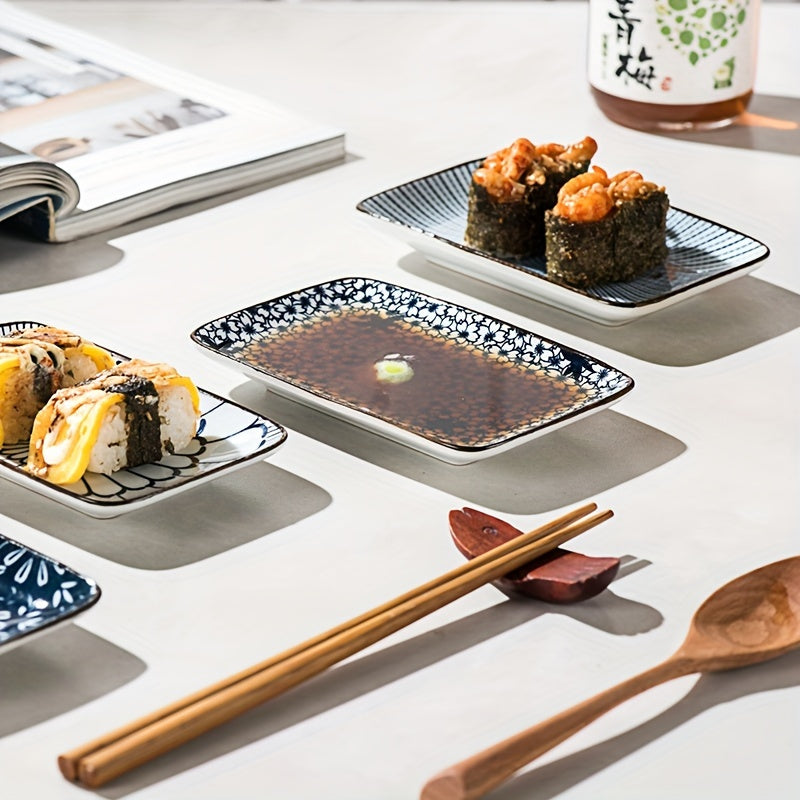 Boho Ceramic Sushi & Dessert Plates – Set of 4 🍣✨ - The Gift Shop