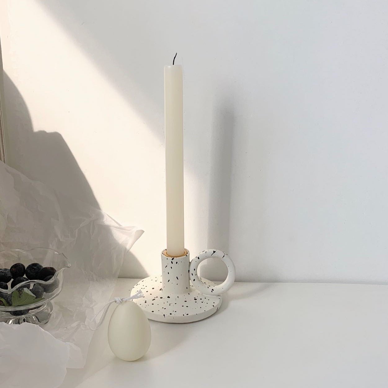 Nordic Splash-Ink Candle Holders Set (2 pcs)