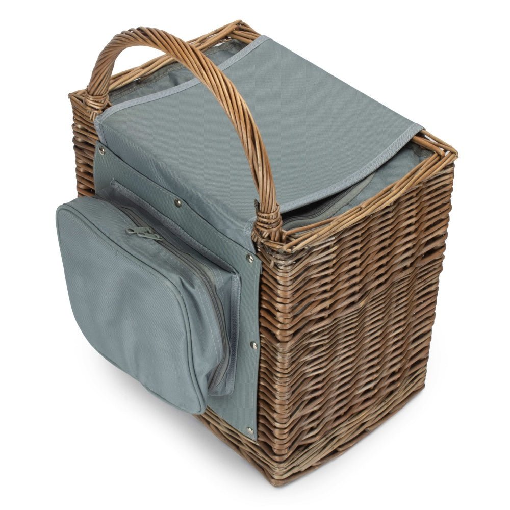 2 - Person Wicker Chiller Picnic Basket – Antique Wash Finish – Thoughtful Gift from The Gift Shop UAE