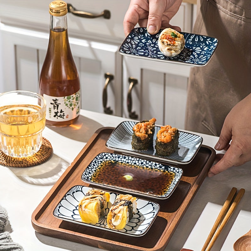 Boho Ceramic Sushi & Dessert Plates – Set of 4 🍣✨ - The Gift Shop