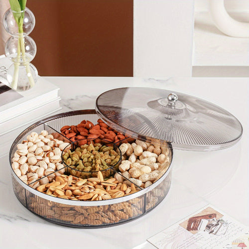 Clear Amber Candy Server with Lid – A Stylish Snack Haven! 🍬✨ - The Gift Shop