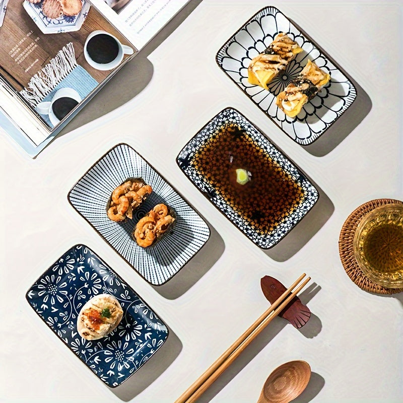 Boho Ceramic Sushi & Dessert Plates – Set of 4 🍣✨ - The Gift Shop