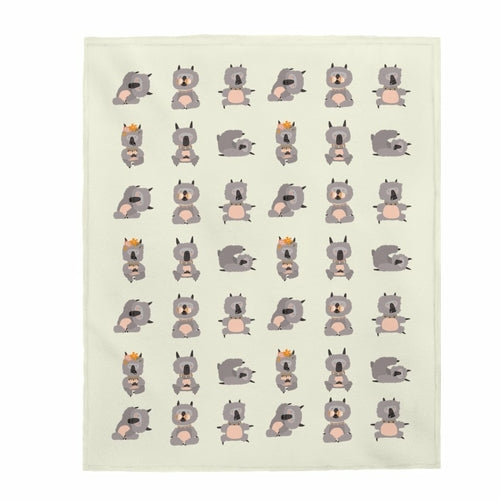 Llama Yoga Poses Velveteen Plush Blanket - The Gift Shop
