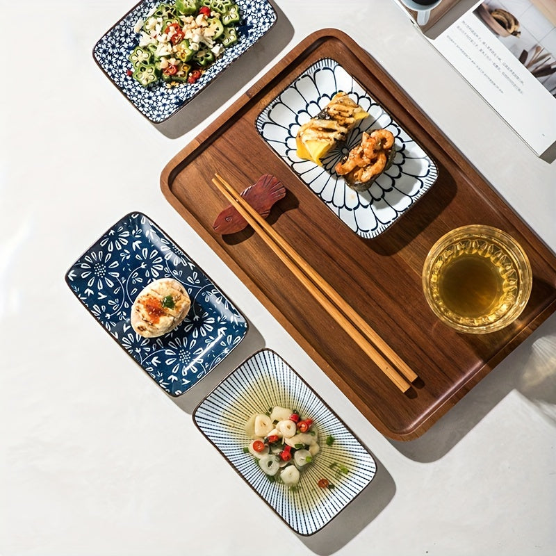 Boho Ceramic Sushi & Dessert Plates – Set of 4 🍣✨ - The Gift Shop