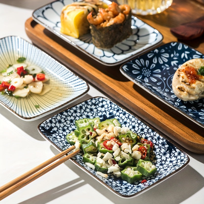 Boho Ceramic Sushi & Dessert Plates – Set of 4 🍣✨ - The Gift Shop