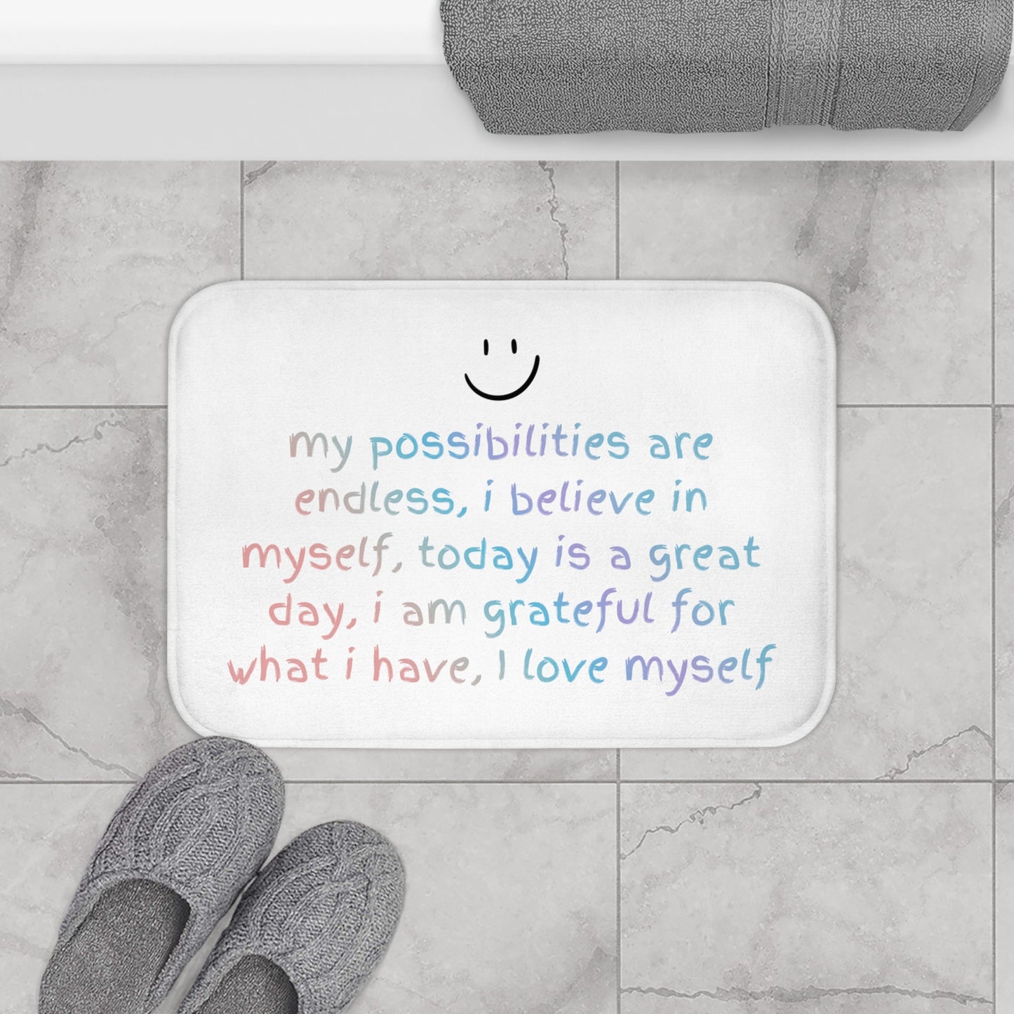 Affirmation Bath Mat – Thoughtful Gift from The Gift Shop UAE