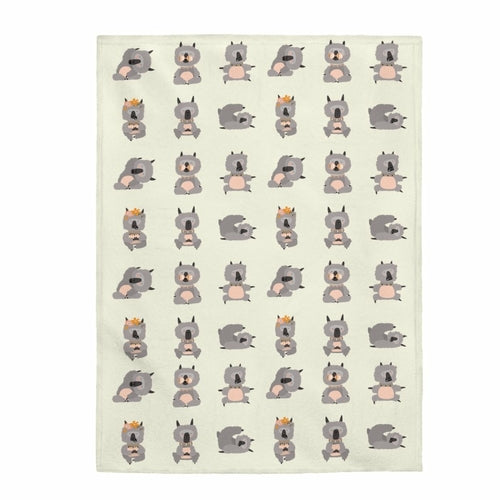 Llama Yoga Poses Velveteen Plush Blanket - The Gift Shop