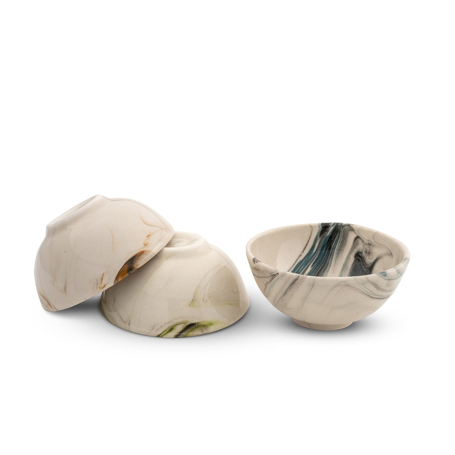 Ceramic Dip Bowls – Colonsay | Mocha, Marble Bloom - Set of 6 – Thoughtful Gift from The Gift Shop UAE