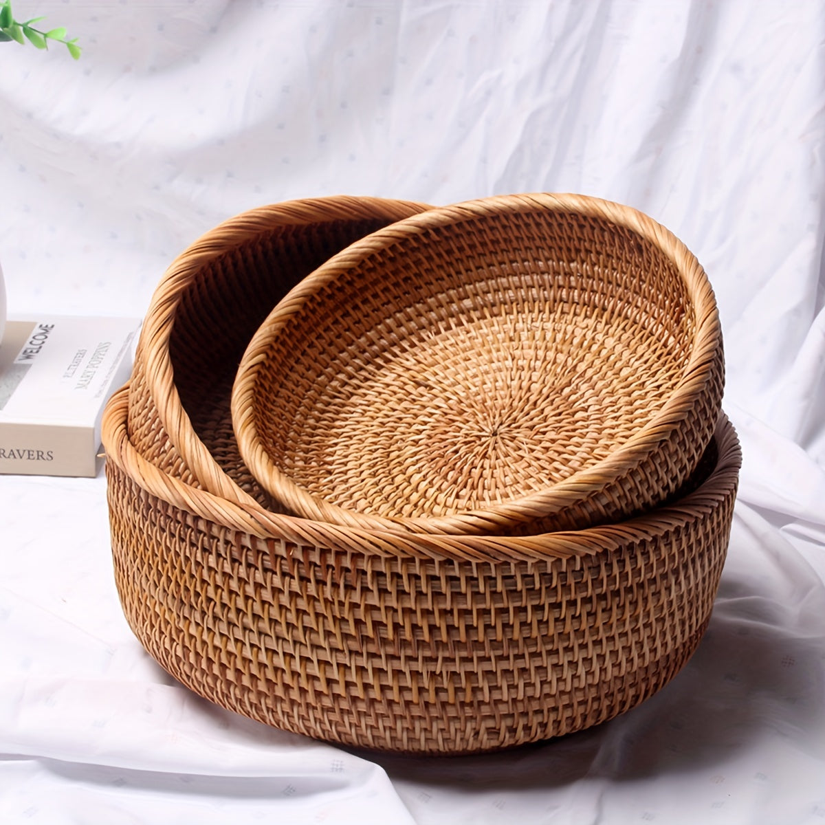 Handwoven Rattan Decorative Woven Baskets Set - The Gift Shop