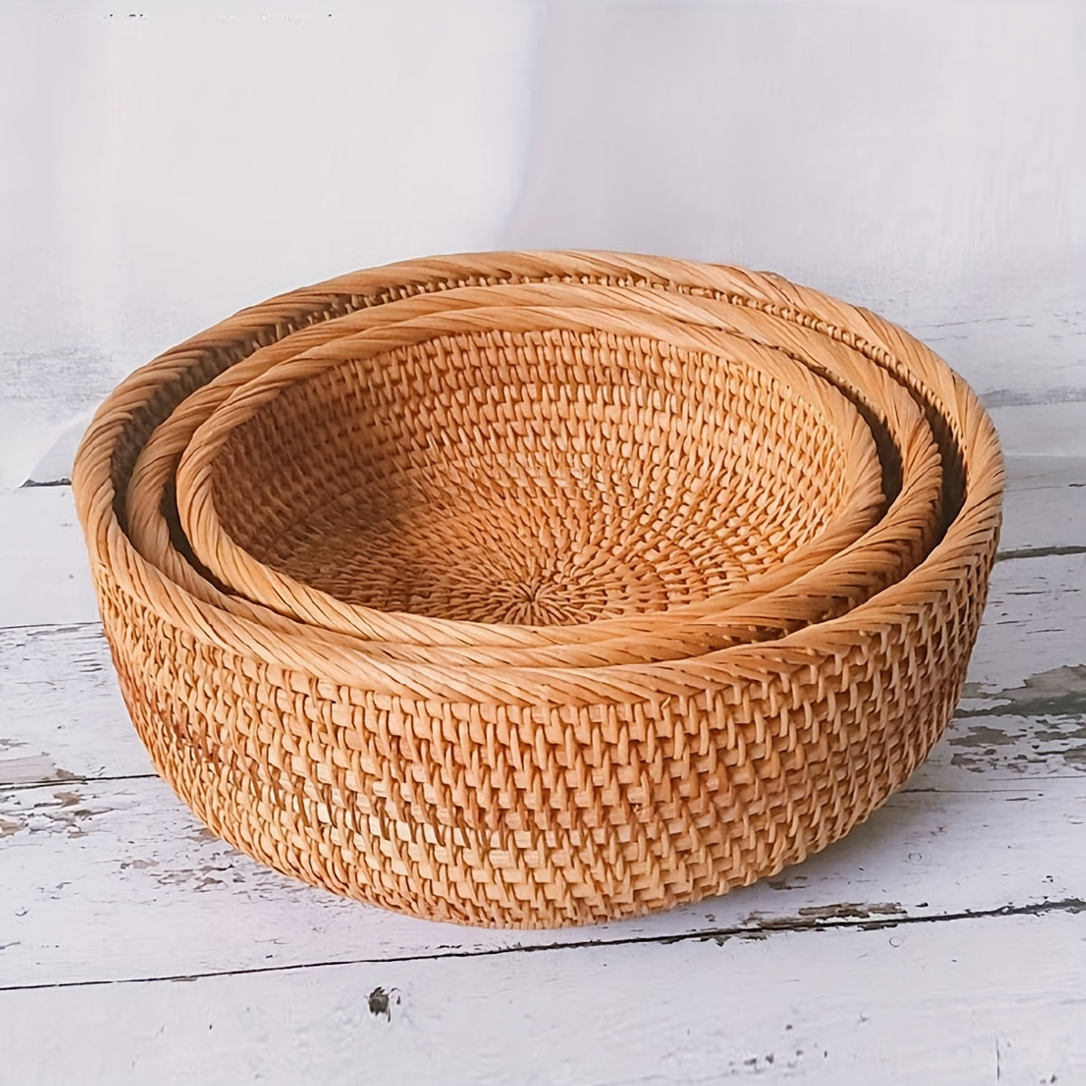 Handwoven Rattan Decorative Woven Baskets Set - The Gift Shop