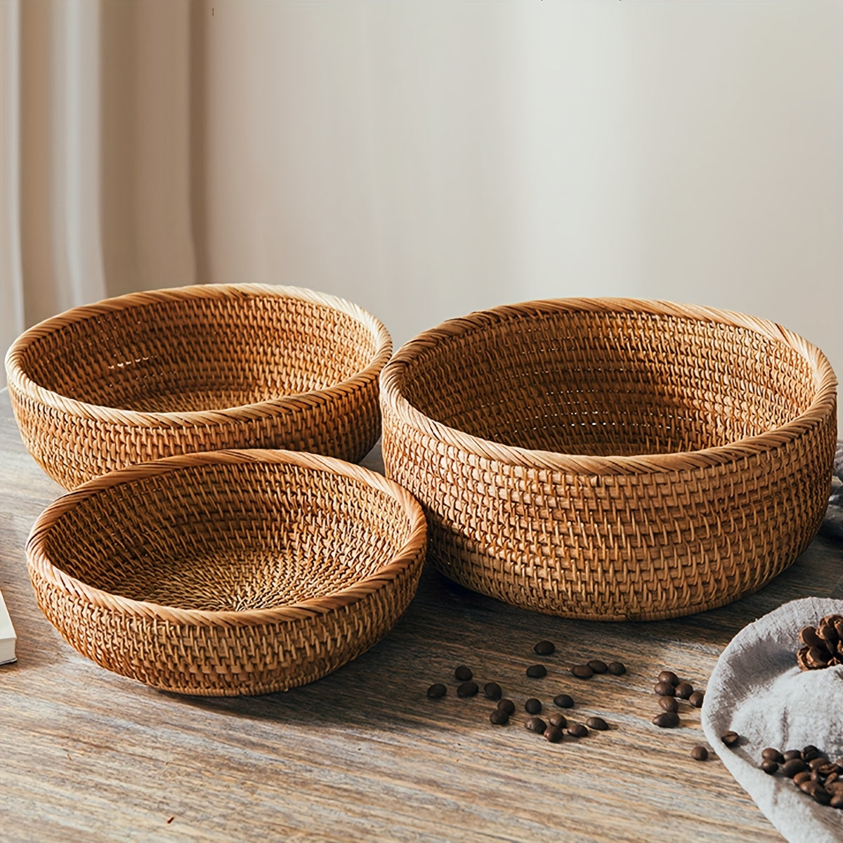 Handwoven Rattan Decorative Woven Baskets Set - The Gift Shop