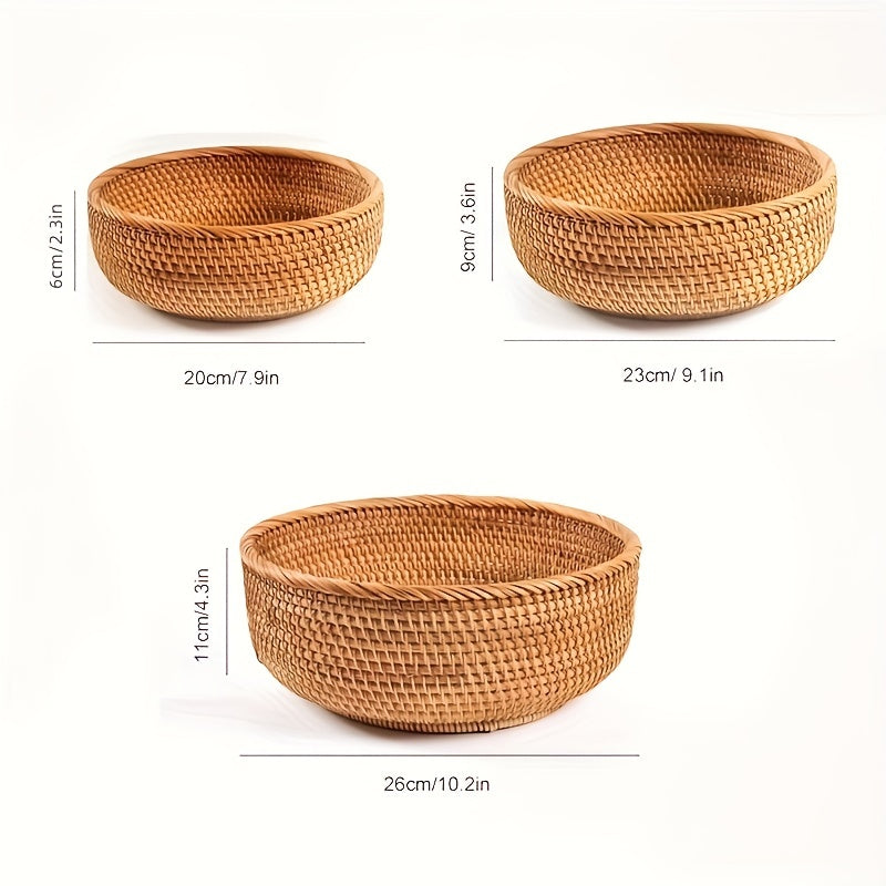 Handwoven Rattan Decorative Woven Baskets Set - The Gift Shop