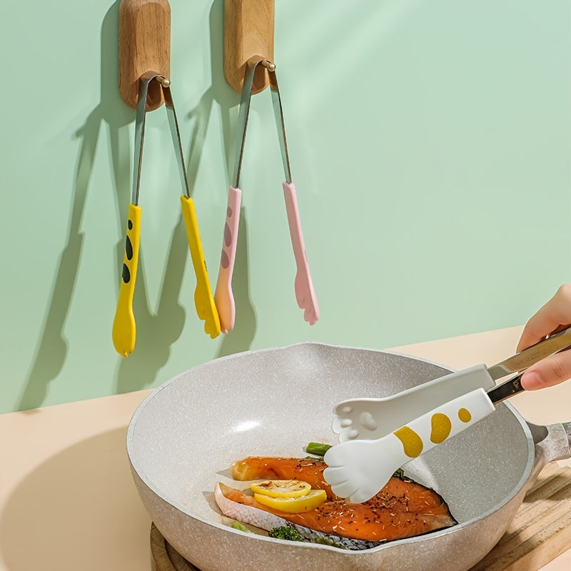 Paw-sitively Adorable: Cute Cat Paw Stainless Steel Food Tongs - The Gift Shop