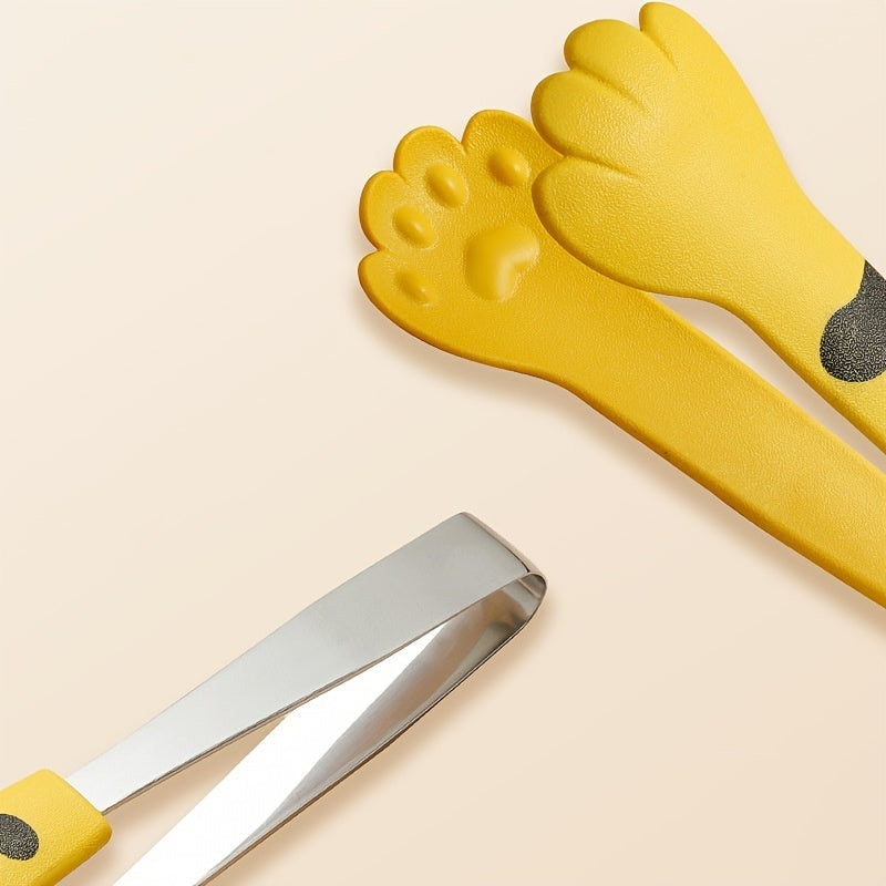 Paw-sitively Adorable: Cute Cat Paw Stainless Steel Food Tongs - The Gift Shop