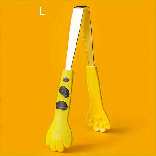 Paw-sitively Adorable: Cute Cat Paw Stainless Steel Food Tongs - The Gift Shop