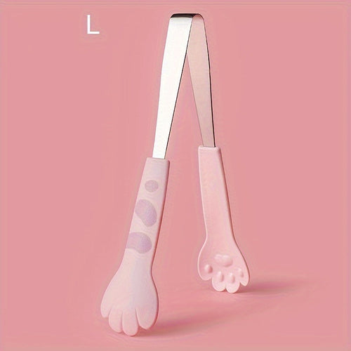 Paw-sitively Adorable: Cute Cat Paw Stainless Steel Food Tongs - The Gift Shop