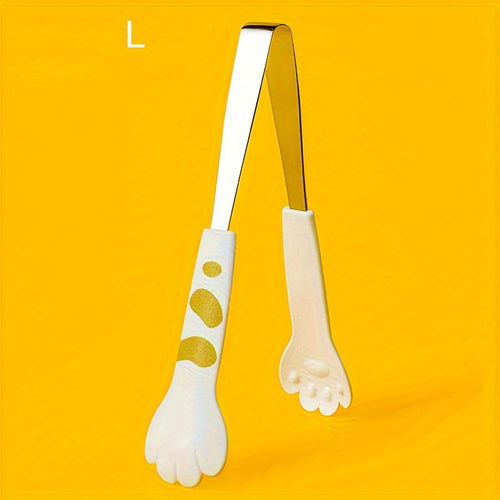 Paw-sitively Adorable: Cute Cat Paw Stainless Steel Food Tongs - The Gift Shop