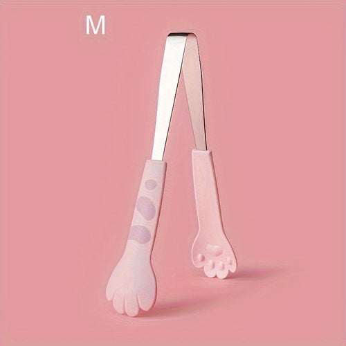 Paw-sitively Adorable: Cute Cat Paw Stainless Steel Food Tongs - The Gift Shop