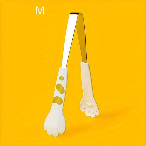 Paw-sitively Adorable: Cute Cat Paw Stainless Steel Food Tongs - The Gift Shop