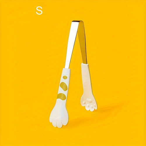 Paw-sitively Adorable: Cute Cat Paw Stainless Steel Food Tongs - The Gift Shop