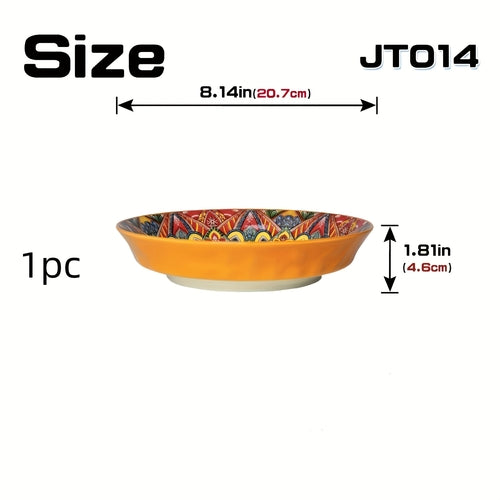 Boho Ceramic Dinner Plates โ A Splash of Color for Every Meal! - The Gift Shop