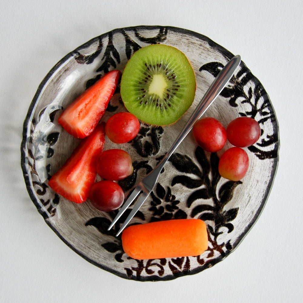 Damask Glass Canapé Plate – Byzantine Elegance, Reimagined – Thoughtful Gift from The Gift Shop UAE