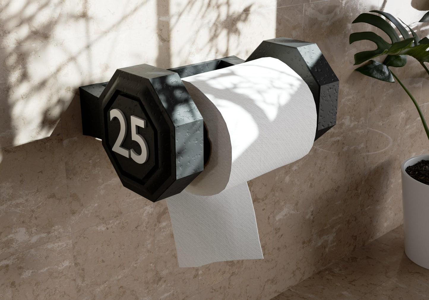 Dumbbell - Inspired Toilet Roll Holder – Thoughtful Gift from The Gift Shop UAE