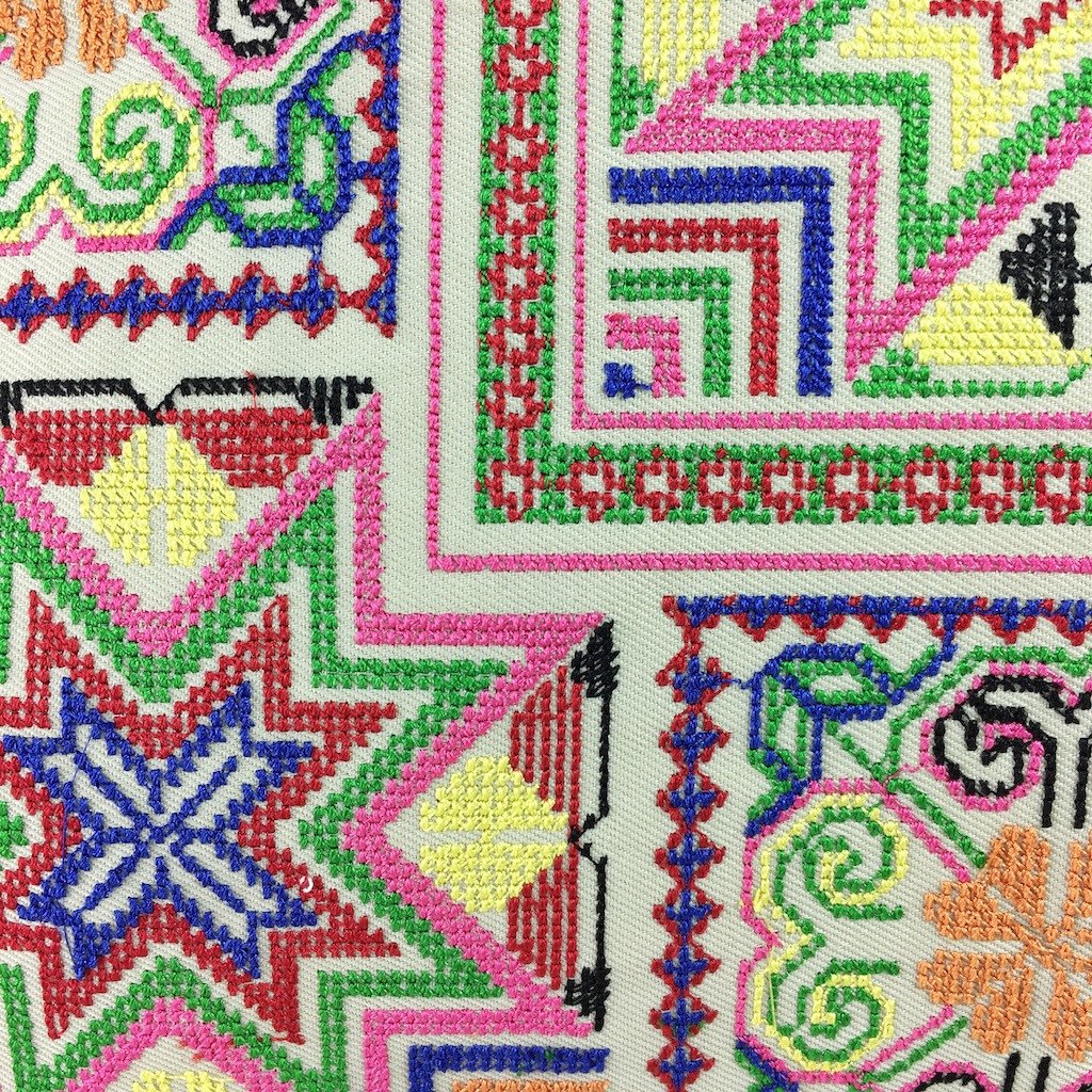 Embroidered Boho Cushion Cover – Handmade by Hmong Artisans - The Gift Shop