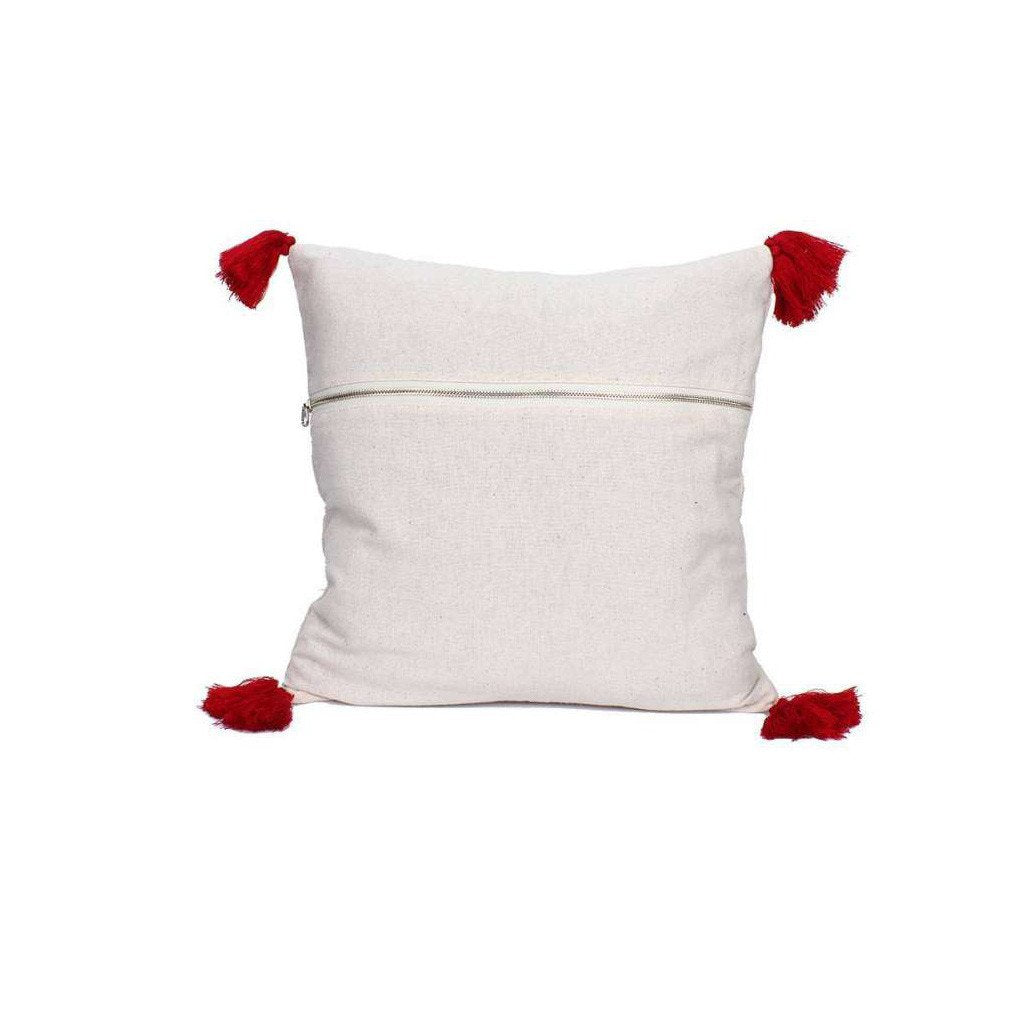 Embroidered Boho Cushion Cover – Handmade by Hmong Artisans - The Gift Shop