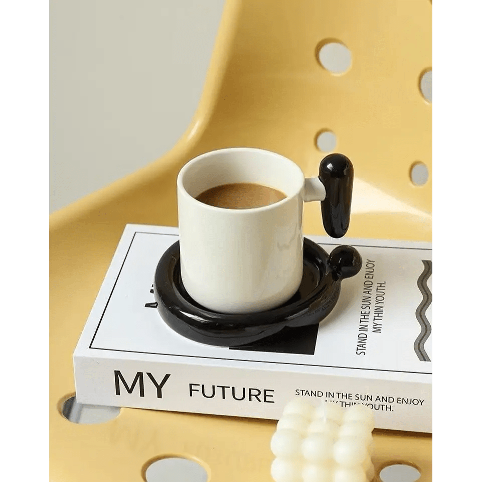 !? Emoji Ceramic Mug & Saucer Set – Thoughtful Gift from The Gift Shop UAE