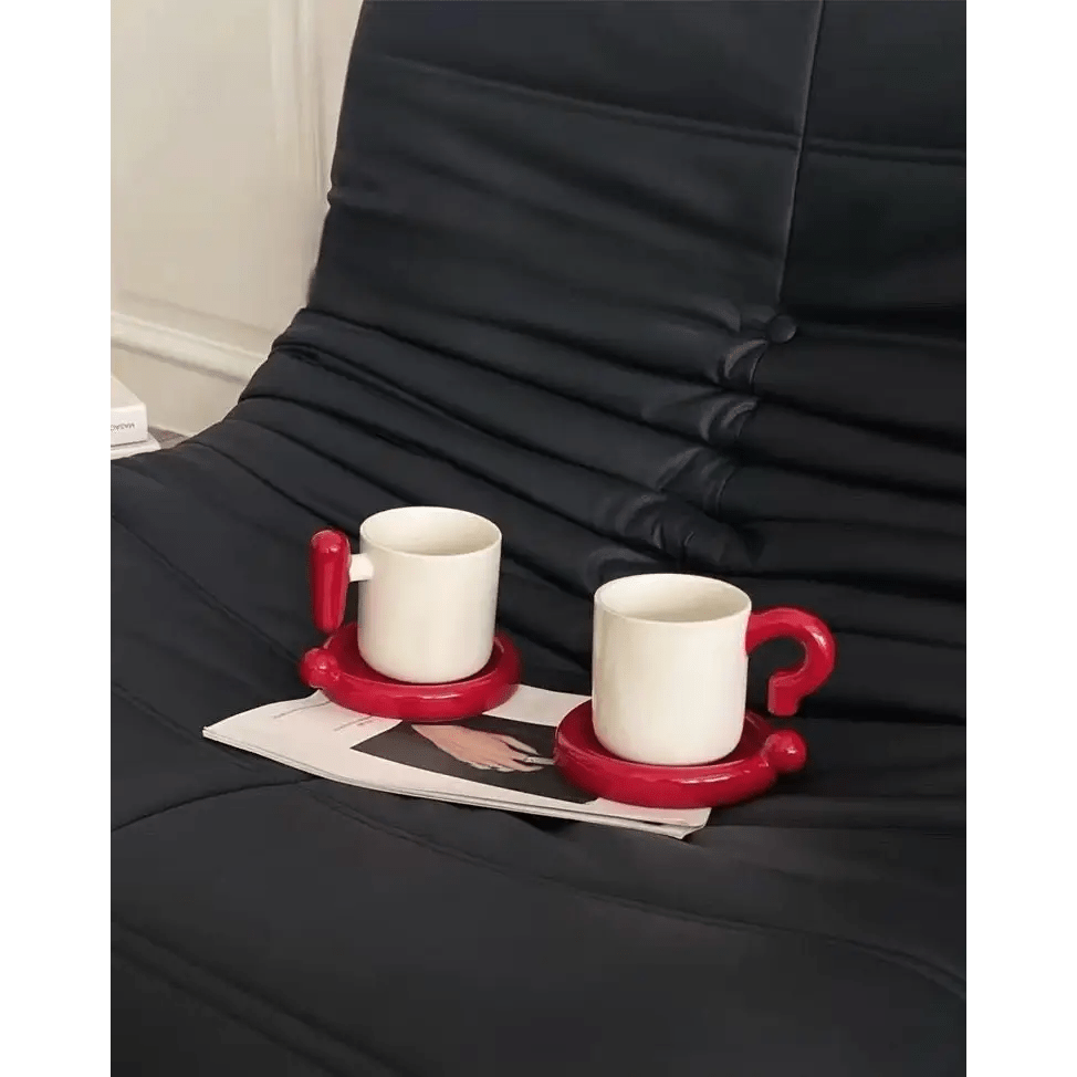 !? Emoji Ceramic Mug & Saucer Set – Thoughtful Gift from The Gift Shop UAE
