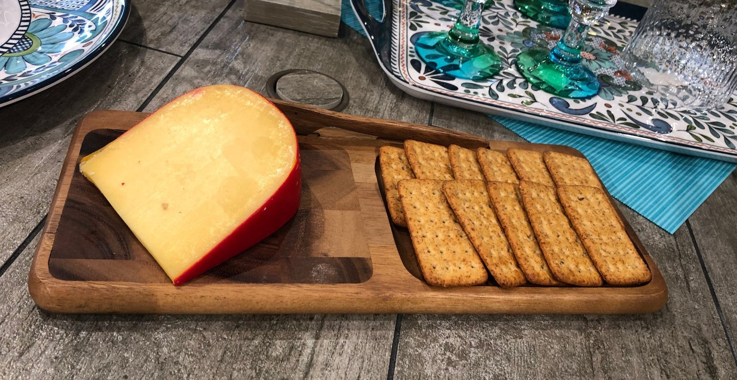End Grain Cheese Board with Knife – Thoughtful Gift from The Gift Shop UAE