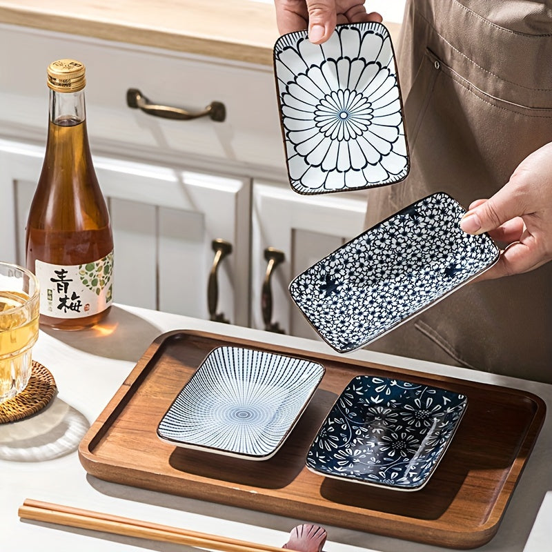 Boho Ceramic Sushi & Dessert Plates – Set of 4 🍣✨ - The Gift Shop