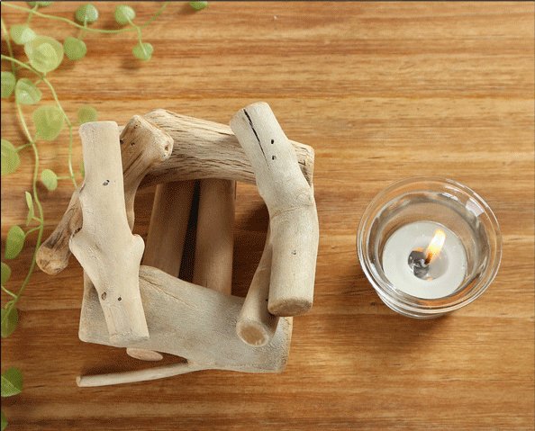 Rustic Handmade Wooden Candle Holder – A Unique Touch of Natural Elegance - The Gift Shop