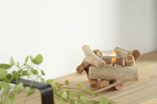 Rustic Handmade Wooden Candle Holder – A Unique Touch of Natural Elegance - The Gift Shop