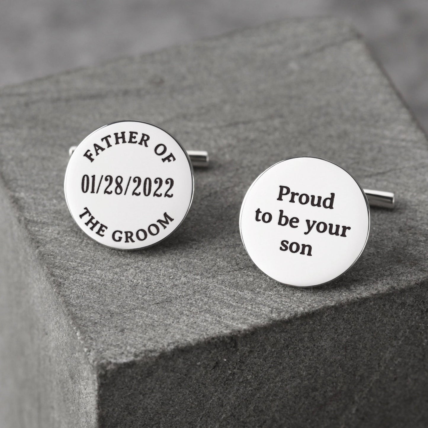 Personalized Father of the Groom Cufflinks - The Gift Shop