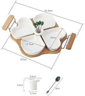 Handled Grid Serving Tray | Multi-Section Tableware.