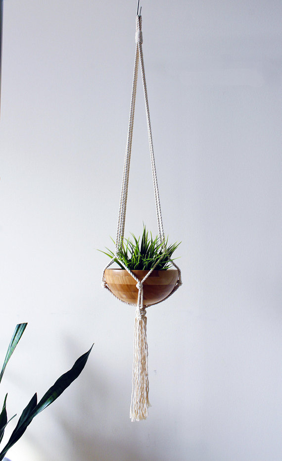 Handmade Cotton Macrame Plant Hanger - The Gift Shop