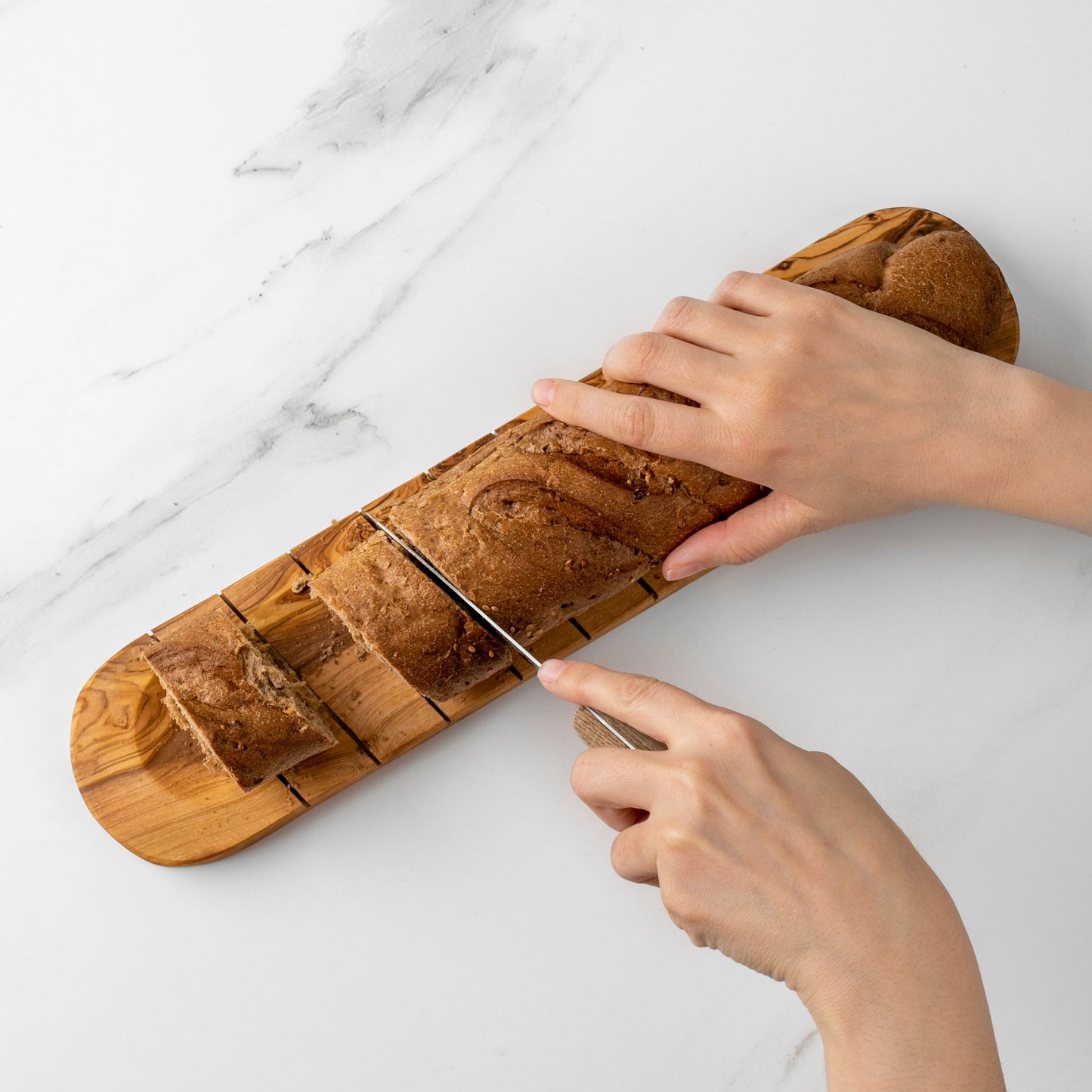 Handmade Olive Wood Bread Board - The Gift Shop