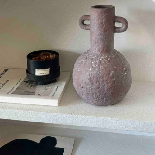 Handmade Wabi Sabi Pottery Vase - Rustic Abstract Form.