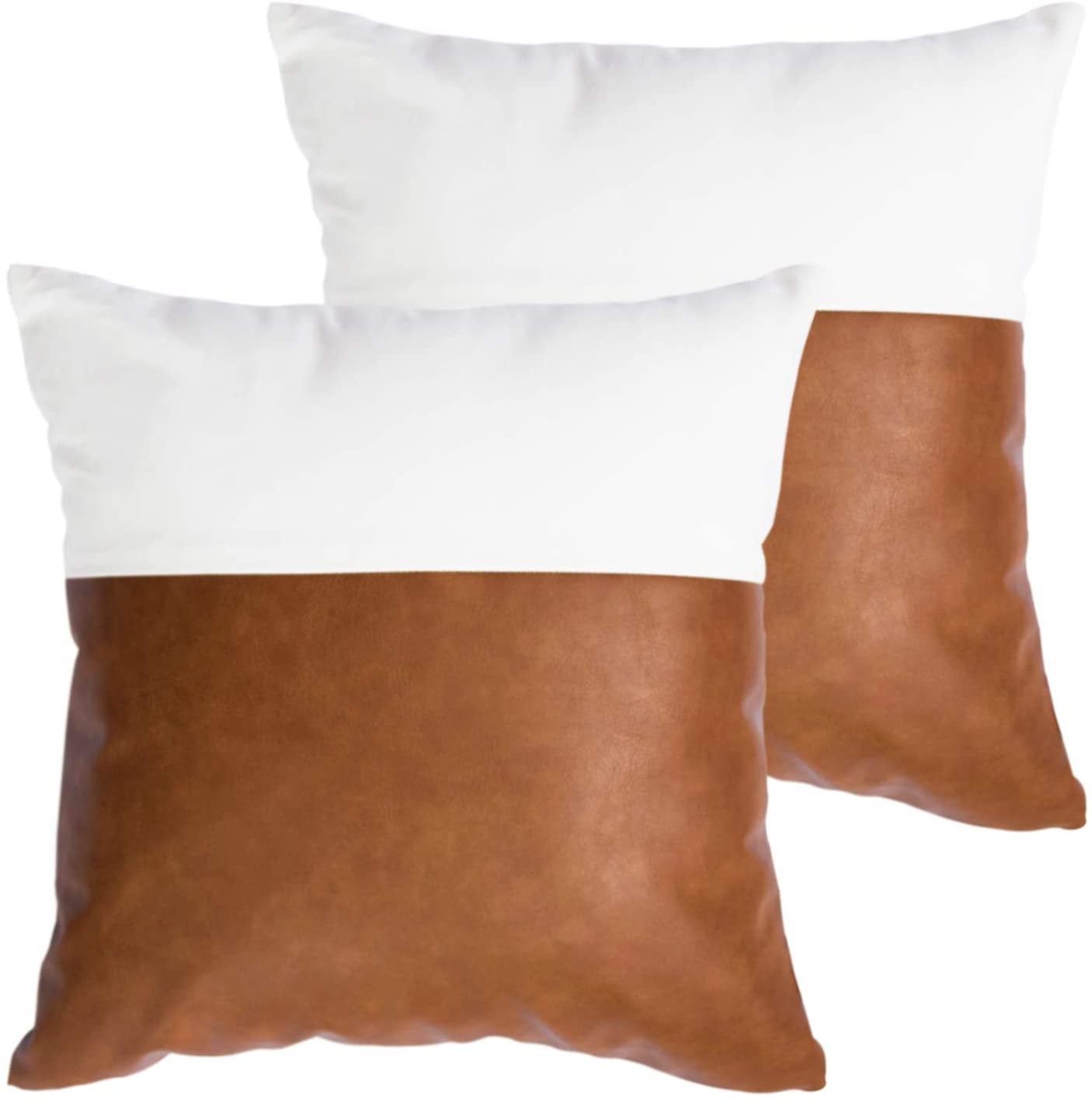 Vegan Leather Pillow Cover - 18x18IN - The Gift Shop