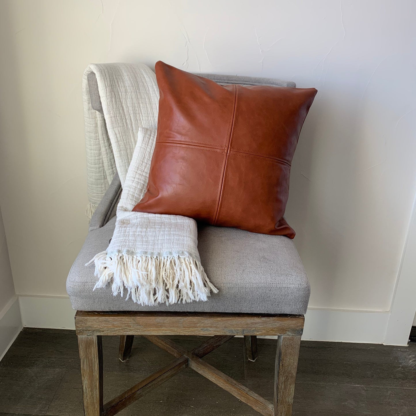 Vegan Leather Pillow Cover - The Gift Shop