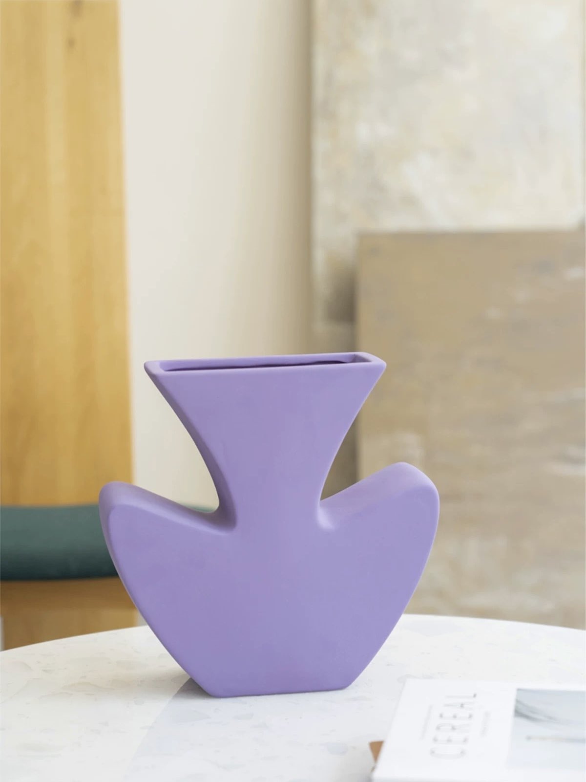 Handmade Memphis Funky Lavender Ceramic Vase - The Gift Shop