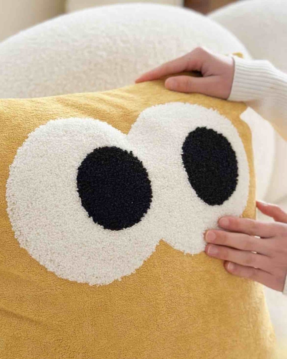 Cute Whimsical Big Eyes Puffy Decorative Throw Pillow - The Gift Shop
