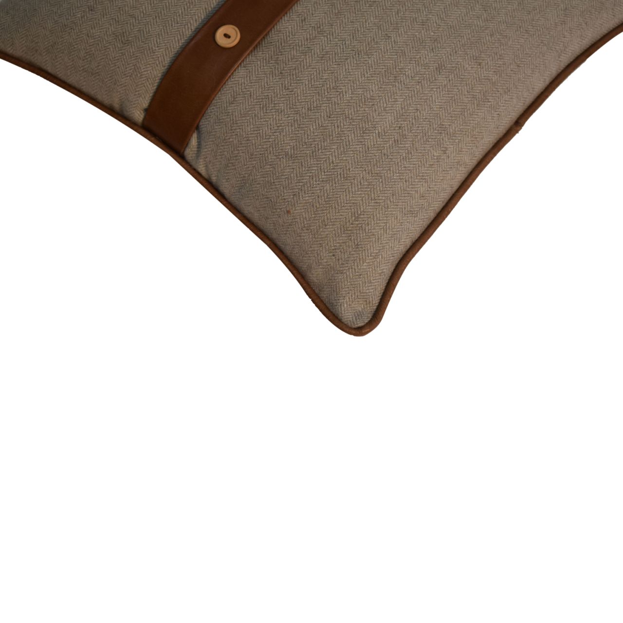 Leather & Sand Tweed Cushion Set (Set of 2)