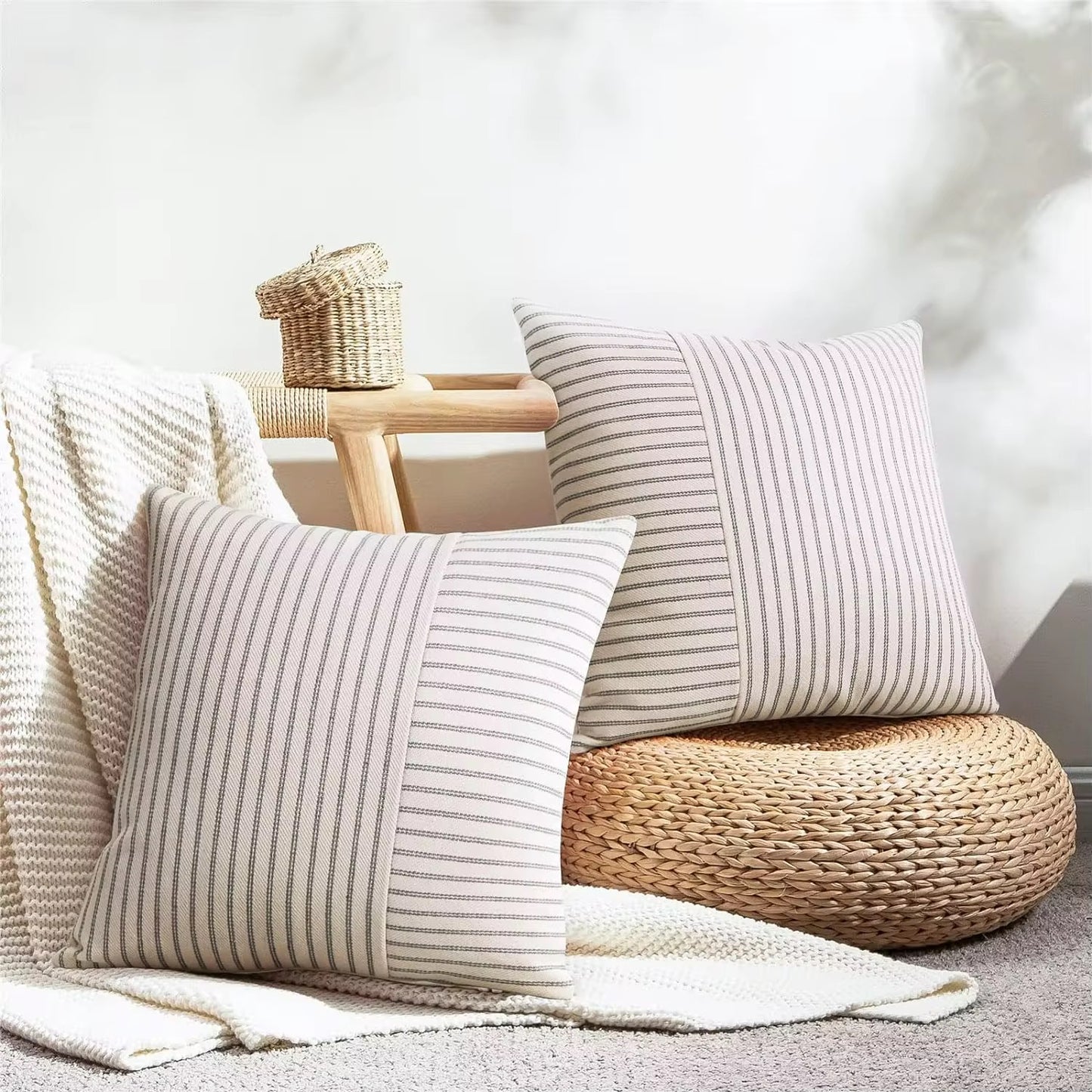 Pinstripe throw pillow cover - The Gift Shop