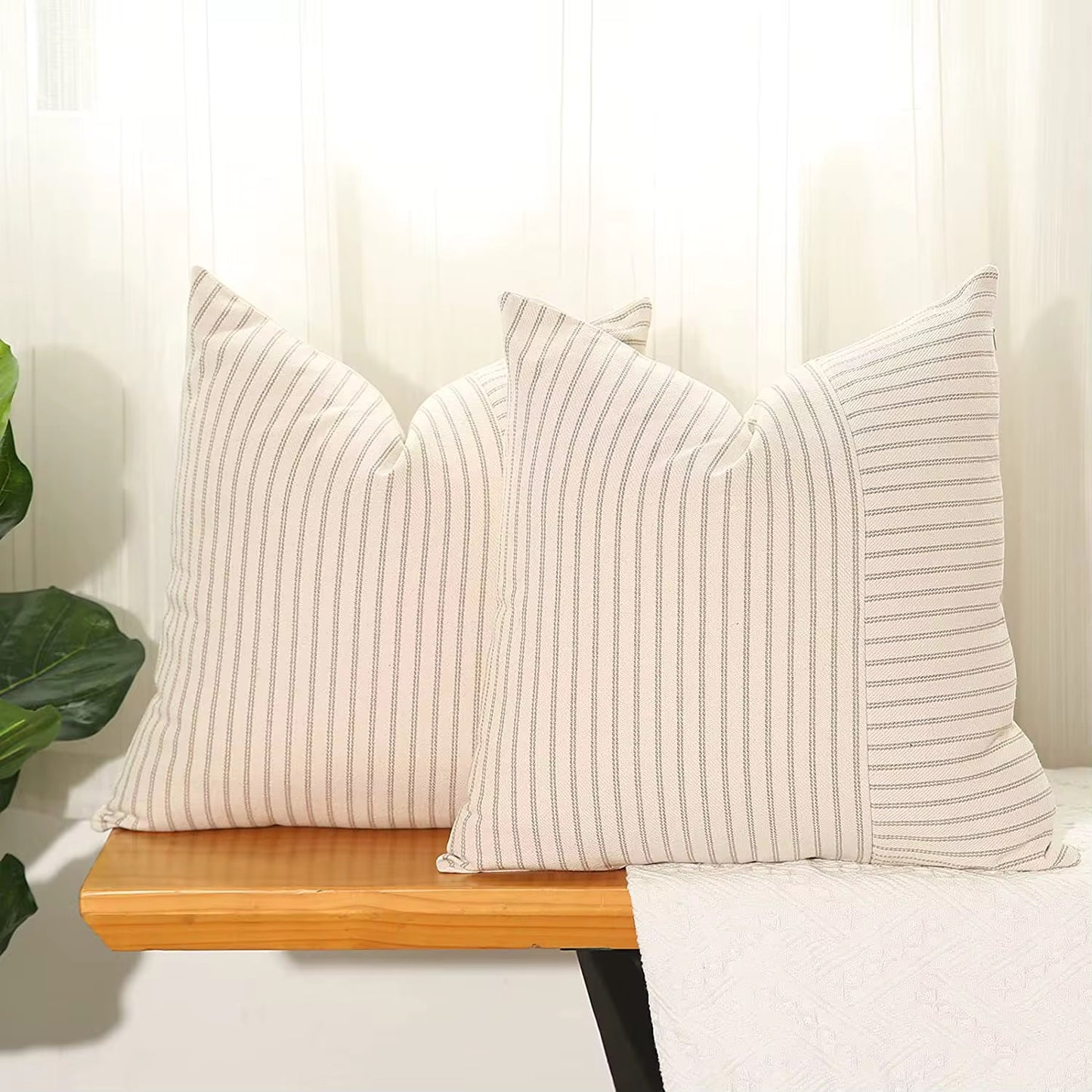 Pinstripe throw pillow cover - The Gift Shop