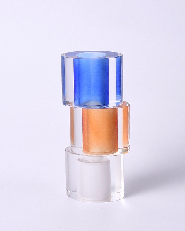 Acrylic Multi-Tone Pillar Flower Vases