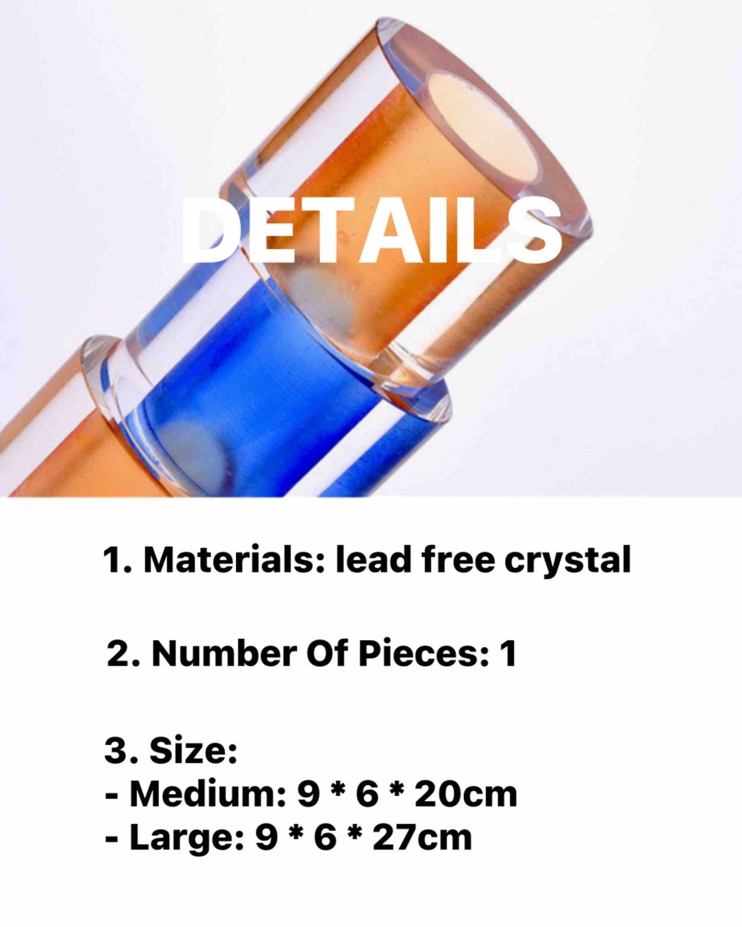 Acrylic Multi-Tone Pillar Flower Vases