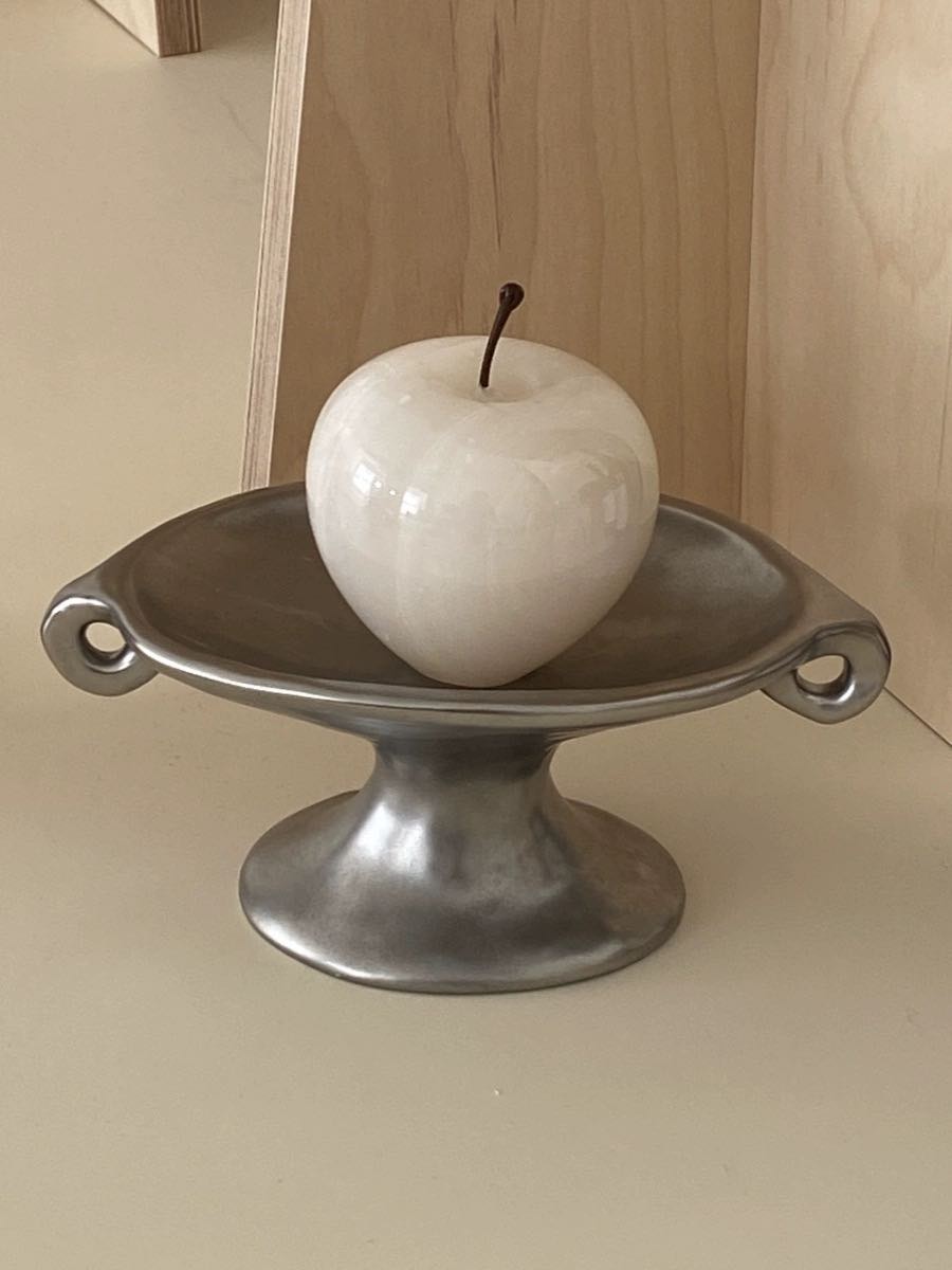 Retro Silver Footed Decorative Tray